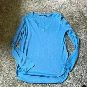 Lauren Ralph Lauren Women's Blue Lightweight Sweater Size S